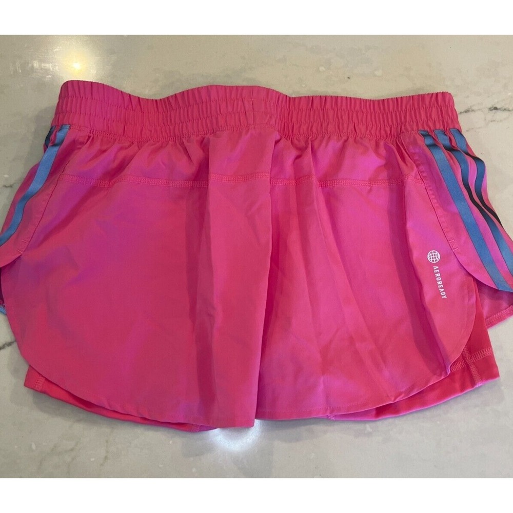 Adidas Run Icons 3-Stripes Running Skort Pink Medium - Picture 2 of 4